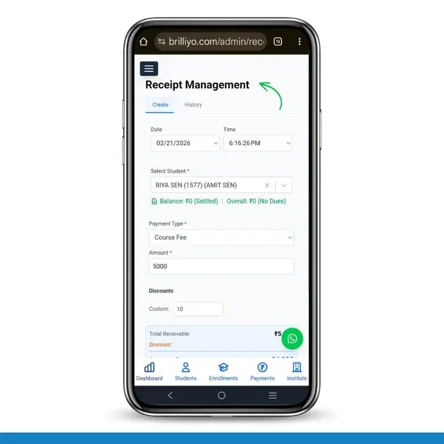 Transaction Feature – Receipt Management