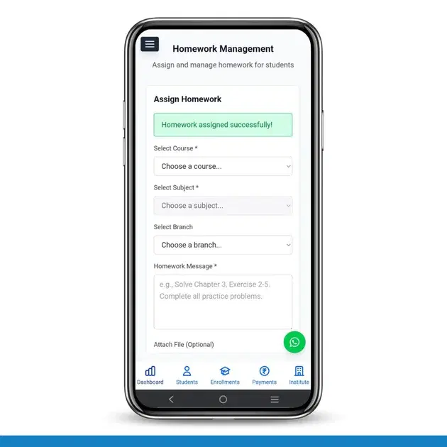 Academics Feature – Homework Management